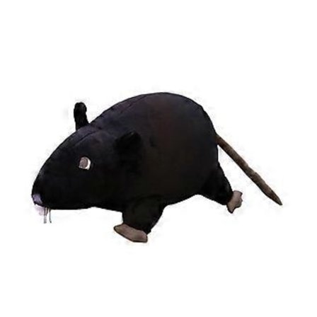 Udstoppede Rotte Dyrelegetøj Muse Legetøjsdukke til Gave Boligindretning Børnekollektion Ornament (Sort)