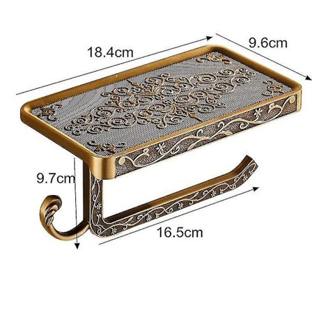 Baderomshyller Antikk Bronse Toalettpapirholder Telefon