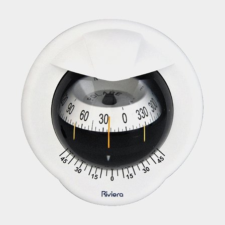 Riviera skottmonterad kompass Polare, vit