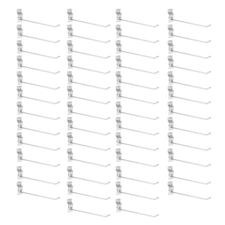 50 stk. Supermarked Hylle Krok Jern Sterk Slitesterk Flat Tupp Peg Board Slatwall Grid Drill Utstillingshenger Krok