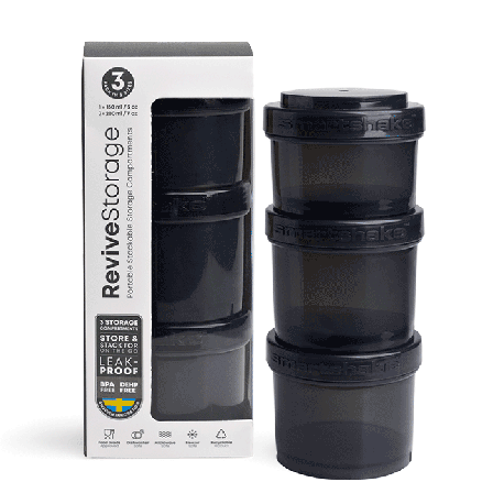 Smartshake Revive Storage 3 pack Svart 1x150 ml 2x200 ml