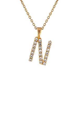 Mini Letter Necklace Gold Letter N