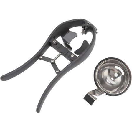 Ruostumattomasta teräksestä valmistettu munankuoren avaaja, ammattimainen työkalu munien erottamiseen, raa'an munanvalkuaisen ja keltuaisen 