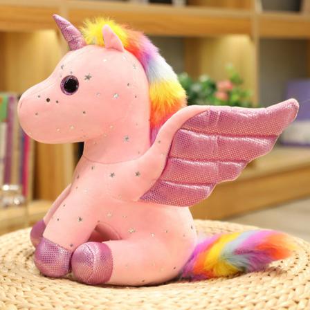 Kawaii Unicorn Plyschdocka Gör-det-själv-dekor Tjejväska Nyckelring Pojkebil K
