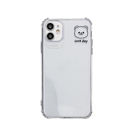 2 st Sött Björn Transparent Skal Kompatibelt med Iphone 13 Mini 13 Pro 13 Pro Max