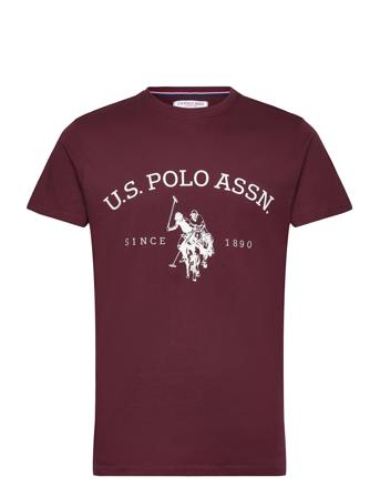 Uspa T-Shirt Archibald Men T-shirts Short-sleeved Burgunder U.S. Polo Assn.*Betinget Tilbud