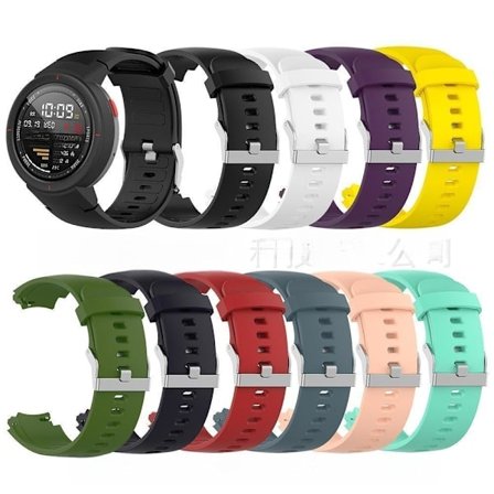 Amazfit Verge silikon klokkereim myk holdbar hudvennlig sportsreim f svart