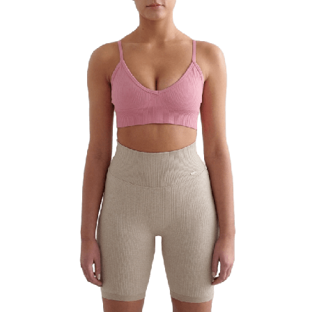 aim'n Ribbed Seamless Deep Cut Bra Träningskläder Dam Rosa M