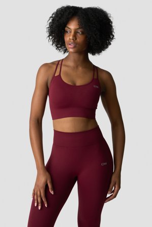 ICANIWILL - Define Seamless Sports Bra Burgundy - Dame - ICIW
