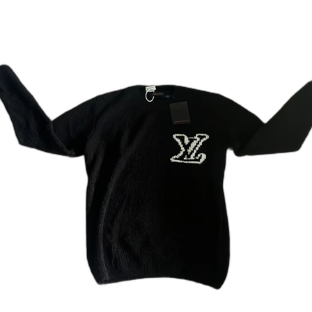Svart stickad tröja Louis Vuitton