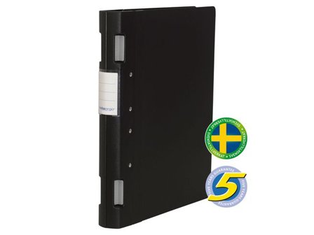 KEBA Gaffelpärm Ergo A4 40mm svart/svart - Lyreco - Kontorsmaterial - Pärmar och register - Gaffelpärmar i plast