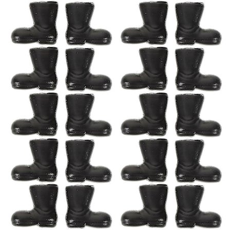 Små Håndværkssko Miniature Julemand Støvler Dukke Dekoration 2.10X1.90X1.00Cm 50-pak