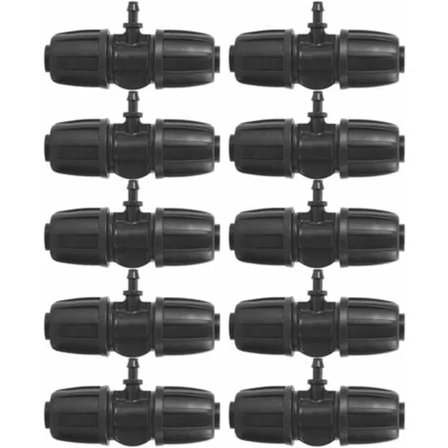 (pow yeah!)TS-0 Högkvalitativa Delar 16mm till 4/7 T-koppling Taggar Trädgårdslås för Trädgårdsbevattning av PE-slang