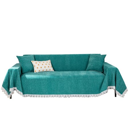 Slitesterk grønt sofaovertrekk for 3-seters sofa, mykt og elegant sofaovertrekk teppe for lenestol, vaskbart kjæledyr sofa beskytter for stue boho 