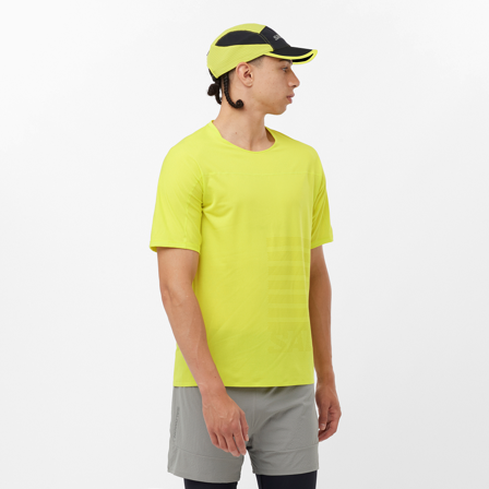Salomon - Skjorter Tøj Sense Aero Ss Tee Gfx M - Sulphur Spring / Citronelle