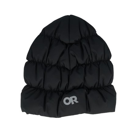 Outdoor Research - Svart traditionalbeanie Lue - Coldfront Down Solid Black Beanie @ Hatstore