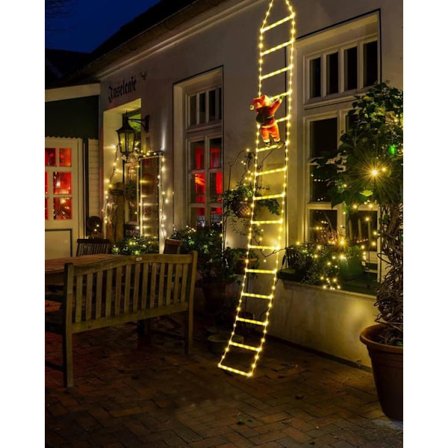 Christmas Lights Ladder LED 1.1/3.1 m, Decorative Christmas Lights with Santa, 8 Lighting Modes, Waterproof - for Patio and Party, Indoor/Outdoor