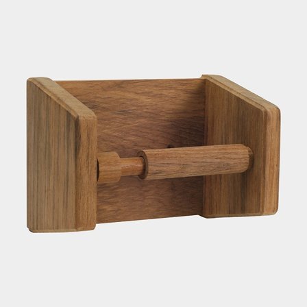 Teak toilet paper holder Roca, 32.4 x 9.8 x 10 cm
