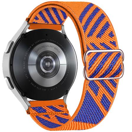 20 mm 22 mm bånd til Samsung Galaxy Watch 4/classic/3/5/pro/active 2 Gear S3 Elastic Nylon Loop Huawei Watch Gt 2 2e 3 Pro Strap 20mm blue orange