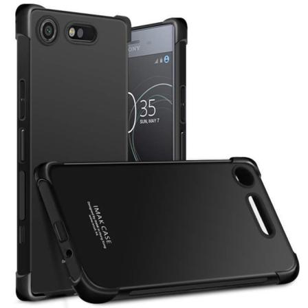 Imak Shockproof Silikon Skal Sony Xperia Xz1 (g8341) Svart