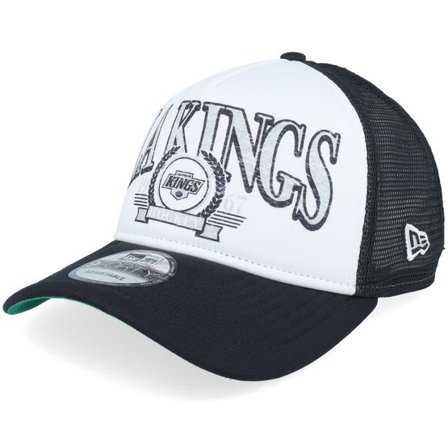 New Era - NHL Svart Keps - Los Angeles Kings 9FORTY White/Black A-frame Trucker @ Hatstore