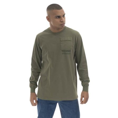 Maharishi, Koszulka męska Maharishi Miltype Longsleeve T-shirt Organic Cotton Jerse 7022 Olive Zielony, Mężczyzna, Rozmiar: L