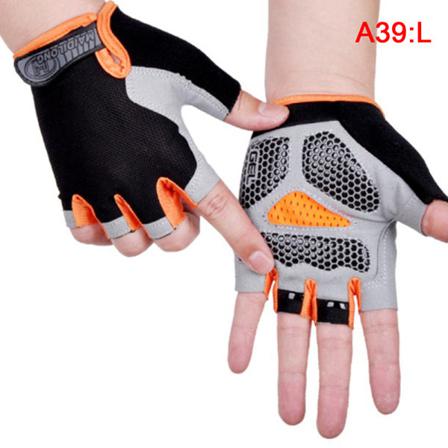 Cykling Anti-slip Anti-svett Herr Dam Half Finger Handskar Breat