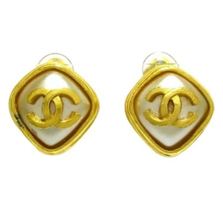 Chanel Vintage Pre-owned Earrings gul, Dam Vintage Smycken, Dam, Storlek: ONE SIZE