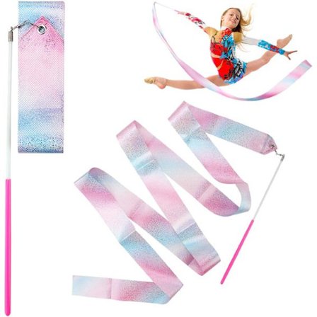 2 danseband - Kroppsband med roterende stang - Glitrende - 200cm - Talent performance art dance