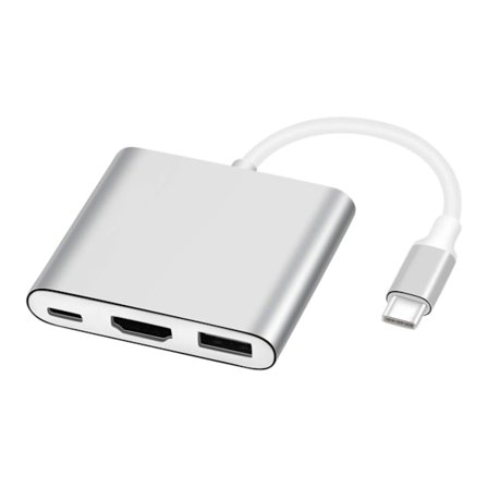 Usb-C till Hdmi Adapter Usb 3.1 Typ C till Hdmi 4K Multiport Av Konverterare med Usb 3.0 Port Mac Hdmi Adapter Vit YEMAESRE