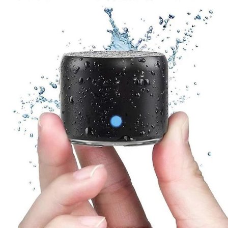 Wireless Mini Bluetooth Speaker. IP67 Waterproof, Small But Loud, Portable Speakers for Car, Bike, Outdoor, Shower (Black)
