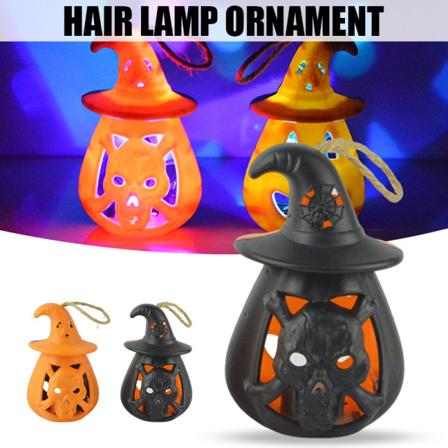 Halloween Hem Bar Dekor Plast Skull Pumpkin Light Skelettdekorationer 1pcs Color Random