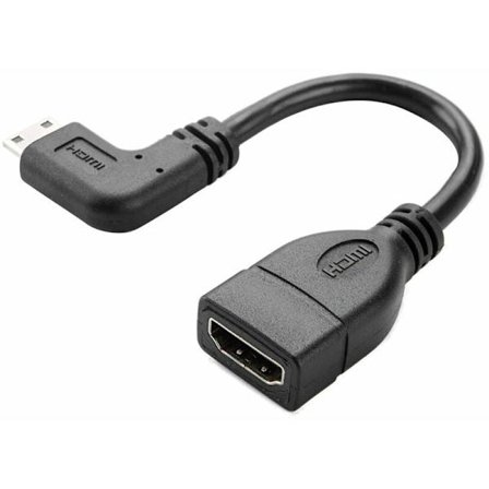 Mini till kabel 0,5 fot 90 graders rät vinkel Mini