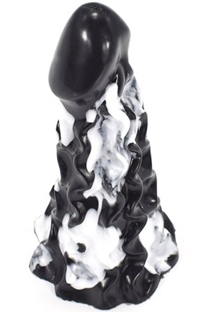 Himiks Dildo Schwarz-Weiß 22 cm