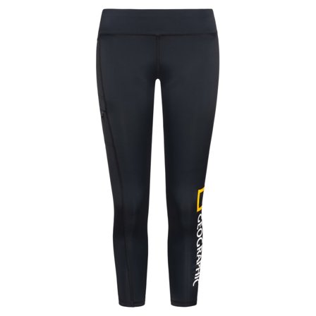 National Geographic Women's Tights Big Logo Women workout trousers Black S