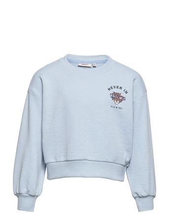 Konfancy L/S Leo Box Ub Swt Sweat-shirt Genser Blå Kids Only