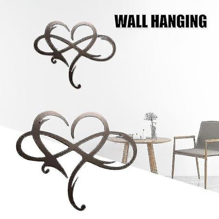 Evig Kærlighed Jern Dekoration Uendelig Hjerte Metal Væg Dekorativ Kunst Kærlighed Familie Logo Bryllup Dekoration Familiegaver Hængende Kunst (FMY) 
