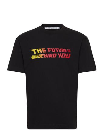 T-Shirt Mid Weight The Future Is Behind You T-shirts Short-sleeved Svart Schnayderman's*Betinget Tilbud