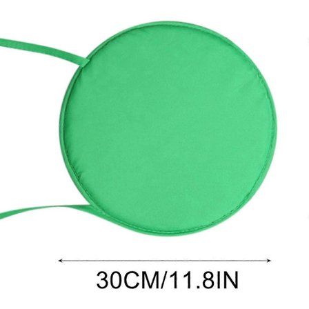 Runda Stolsdynor med Band, Inomhus/Utomhus Sittdynor Set för Matsals- och Trädgårdsstolar, Bekväm Kudde för Möbler