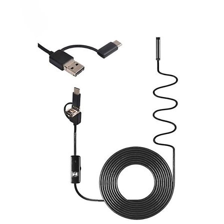 Endoskop Inspektionskamera Med Usb/usb-c Sort Sort