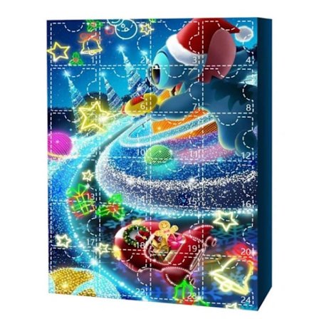Hot deal til lav pris! 2024 Adventskalender Julekalender Blind Box 24-dagers Nedtellingskalender Blind Box Stitch A Stitch A-Glad