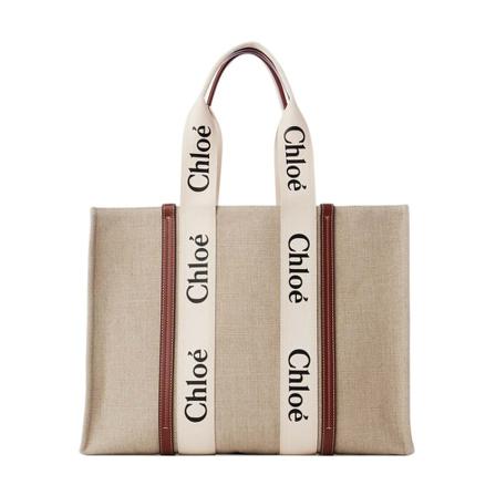 Chloé, Bags Wit, Dames, Maat:ONE Size,linnen
