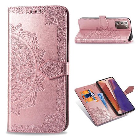 mandala Samsung Galaxy Note 20 5G / Note 20 flip fodral - rosa guld