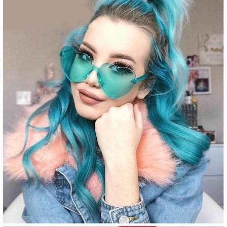 Retro hjerteformede solbriller kvinder overdimensioneret UV400