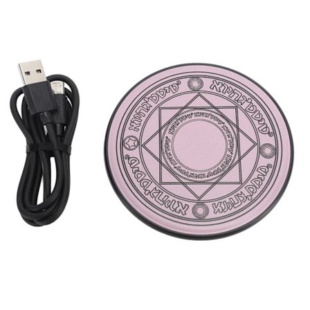 Magic Array 20W Hurtig Trådløs Oplader med Åndedrætslys Effekt Sakura Pink Desktop Style
