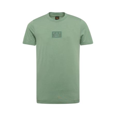 PME Legend, T-Shirt- PME S/S R-Neck Cotton Elastane Jersey Groen, Heren, Maat:XL