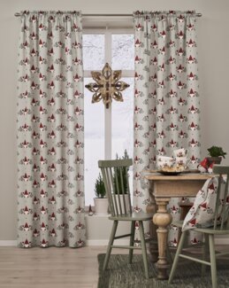 Julegardin God jul med trykt motiv 2-pk Grå