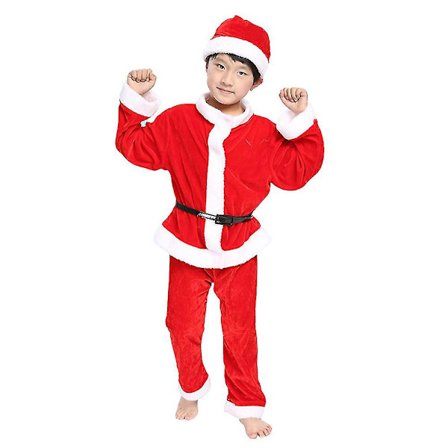 Christmas Kids Santa Claus Cosplay kostym för pojkar Flickor Xmas Party Fancy Dress Outfits