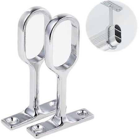 Skapstangfeste, Skaprørfester, Ovalt Skapstangfeste, Flensstangfeste, Sinklegering, Skinneendefester, 16 mm, 2 stk