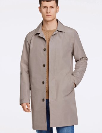 Lindbergh Mac Coat With Detachable Collar - Grey - S